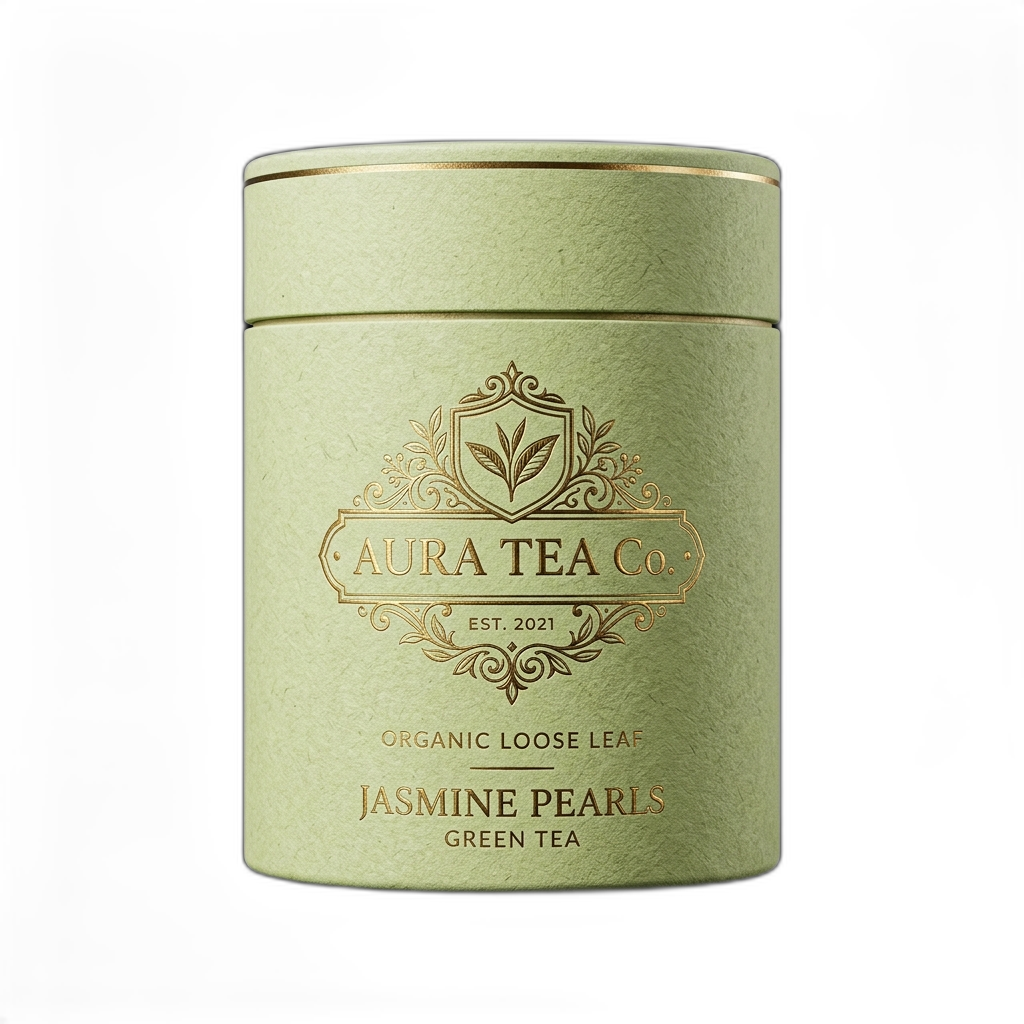 Himalaya Tea Organic Paperboard Canister 3D